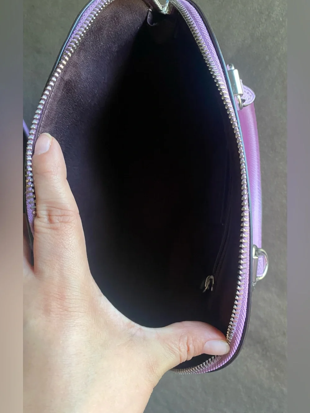 Purple coach bag